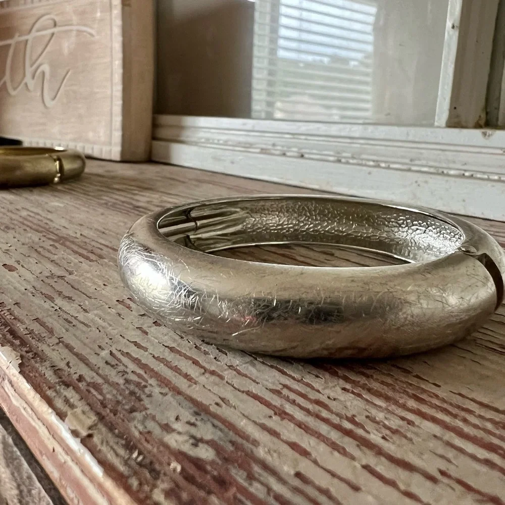 Silver Bangle Bracelet 7.75”